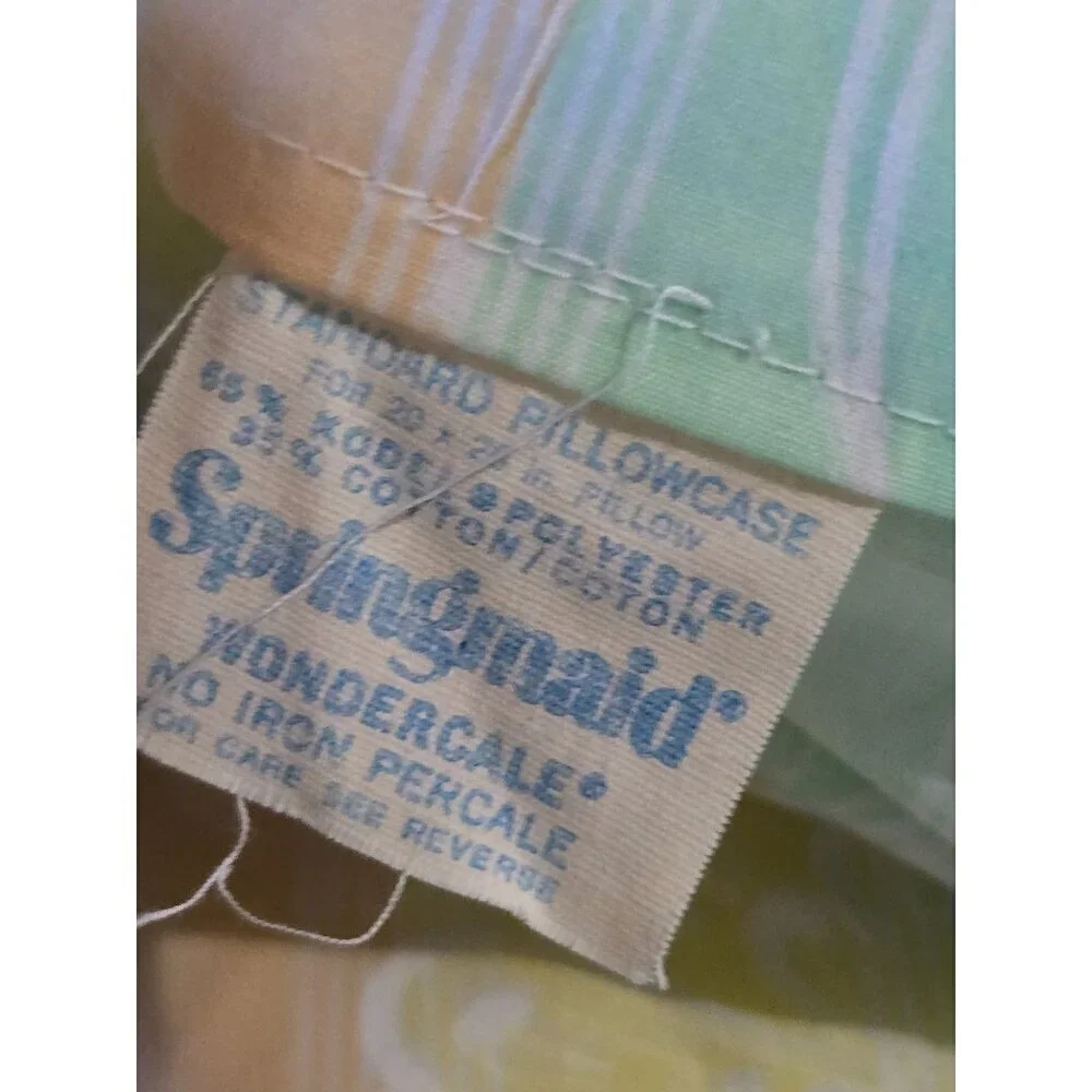 Vintage Springmaid Pastel Butterfly Set of 2 Pillowcases